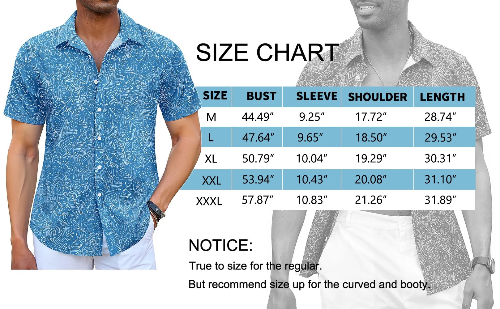 Short Sleeve Men Hawaiian Shirts Floral Print Button down Shirts for Men Casual Beach Shirts