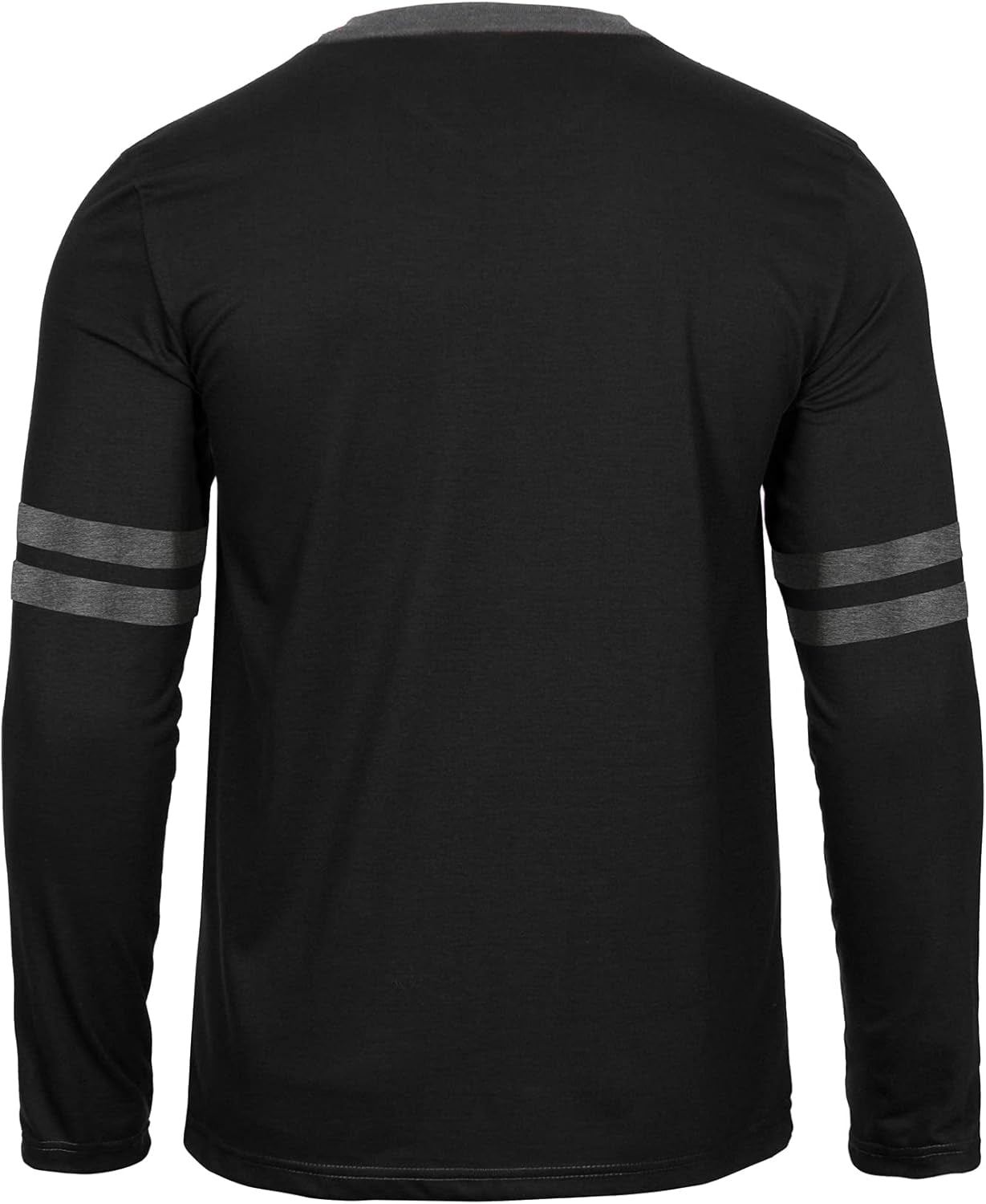 Mens Long Sleeve Shirts - Casual Crew Neck Full Sleeves Ringer Tee Men