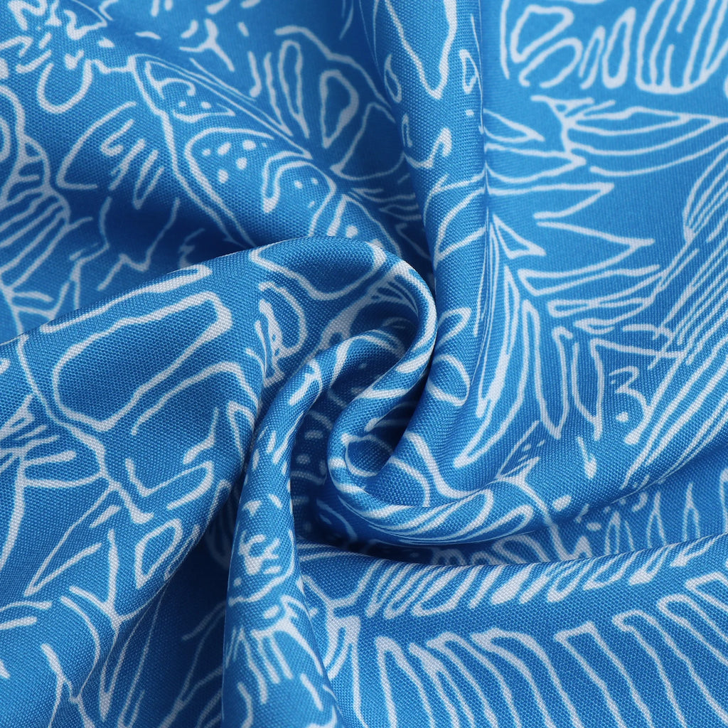 Short Sleeve Men Hawaiian Shirts Floral Print Button down Shirts for Men Casual Beach Shirts