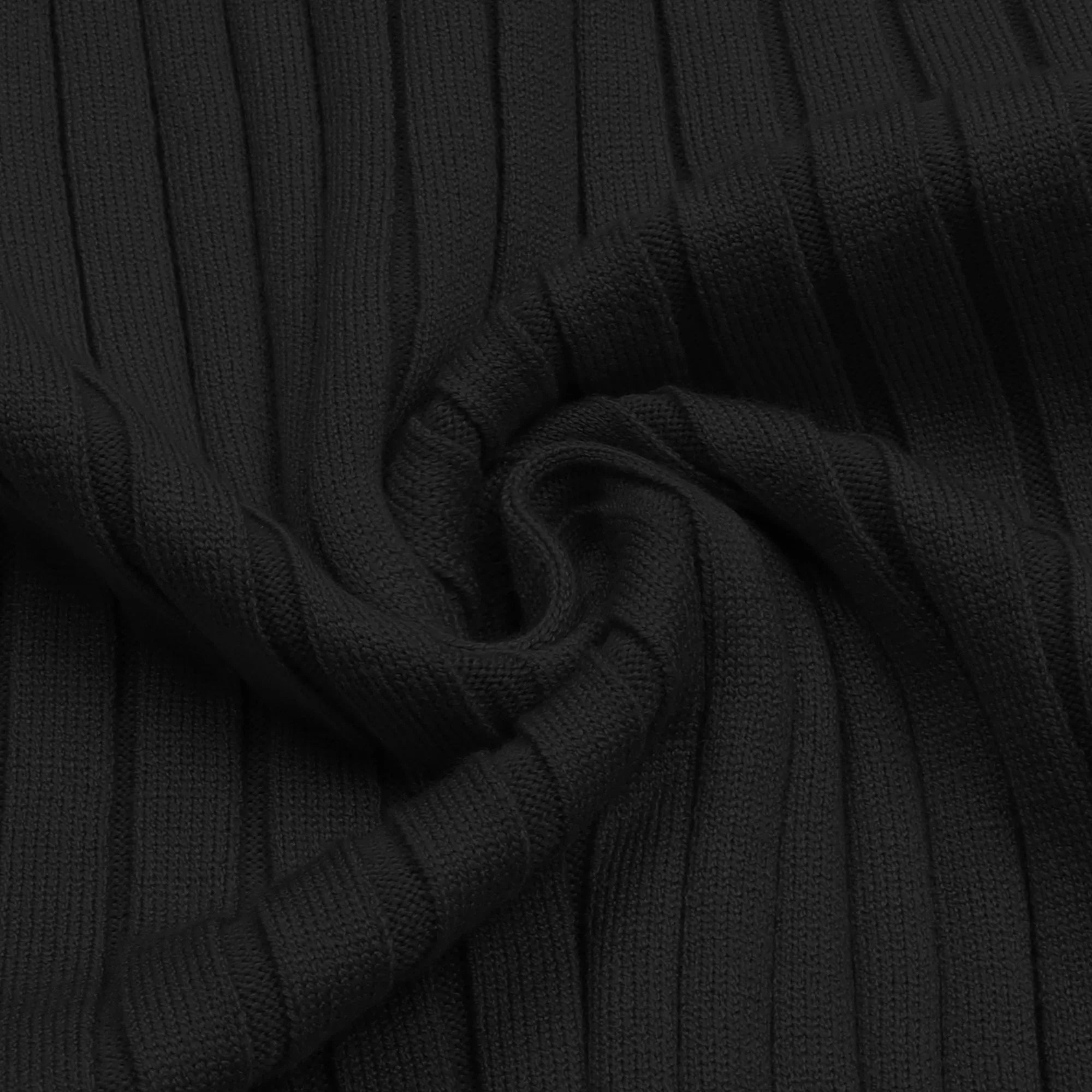 Polo Shirts for Men Casual Long Sleeve Mens Shirts Zipper Ribbed Knit Shirt