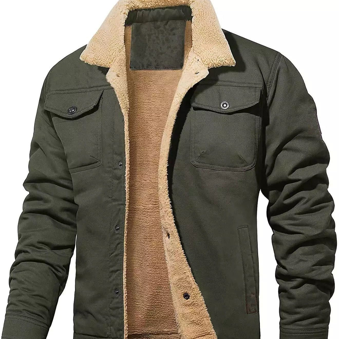 New Men&#039;s Jacket Plus Velvet Cotton Frock Casual Jacket Men&#039;s Coat