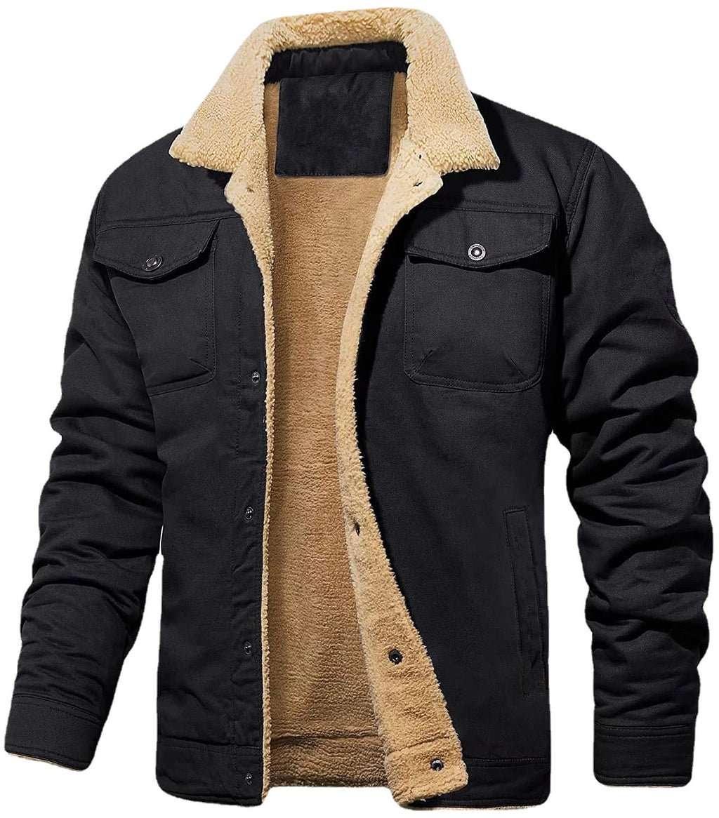 New Men&#039;s Jacket Plus Velvet Cotton Frock Casual Jacket Men&#039;s Coat