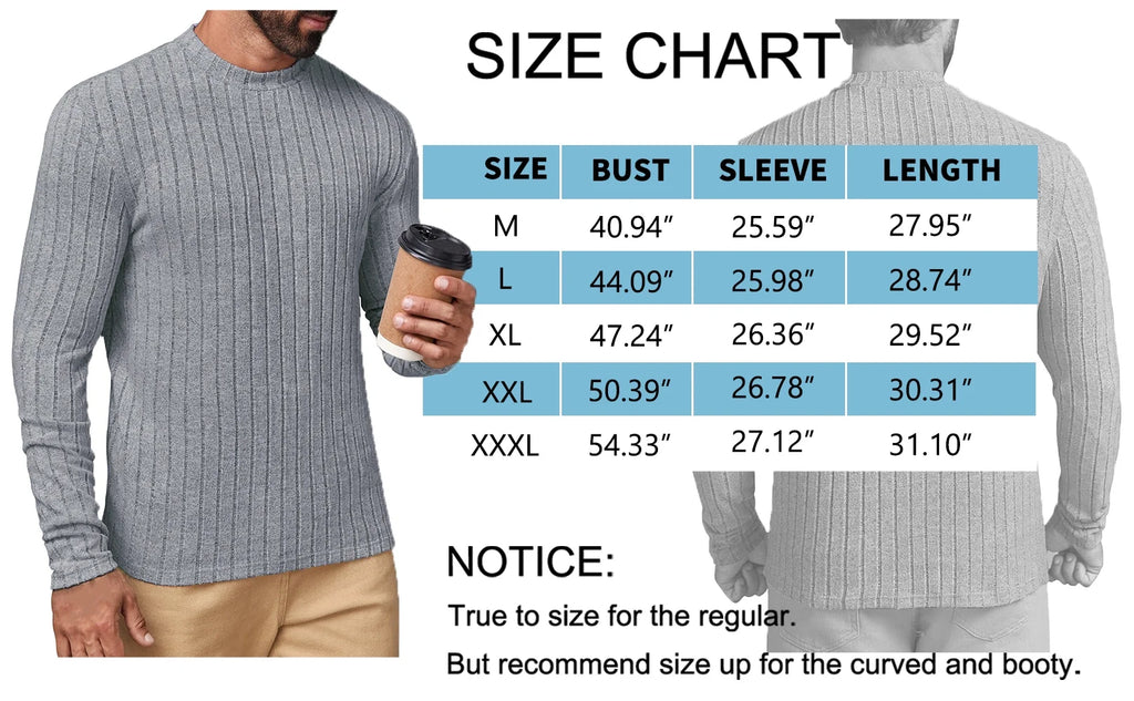 Long Sleeve Mens Shirts Casual Pullover Shirts for Men Lightweight Invisible Stripes Men Tshirts