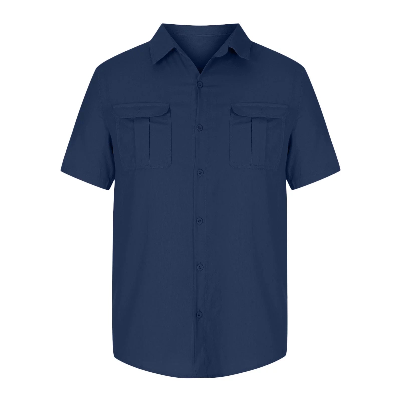 Mens T Shirts Casual Men'S Fashion Vacation Solid Color Cotton Linen Double Pocket Casual Shirts Short Sleeves Mens Western Shirts Mens Shirts Slim Fit Tank Tops Men Navy,Xl