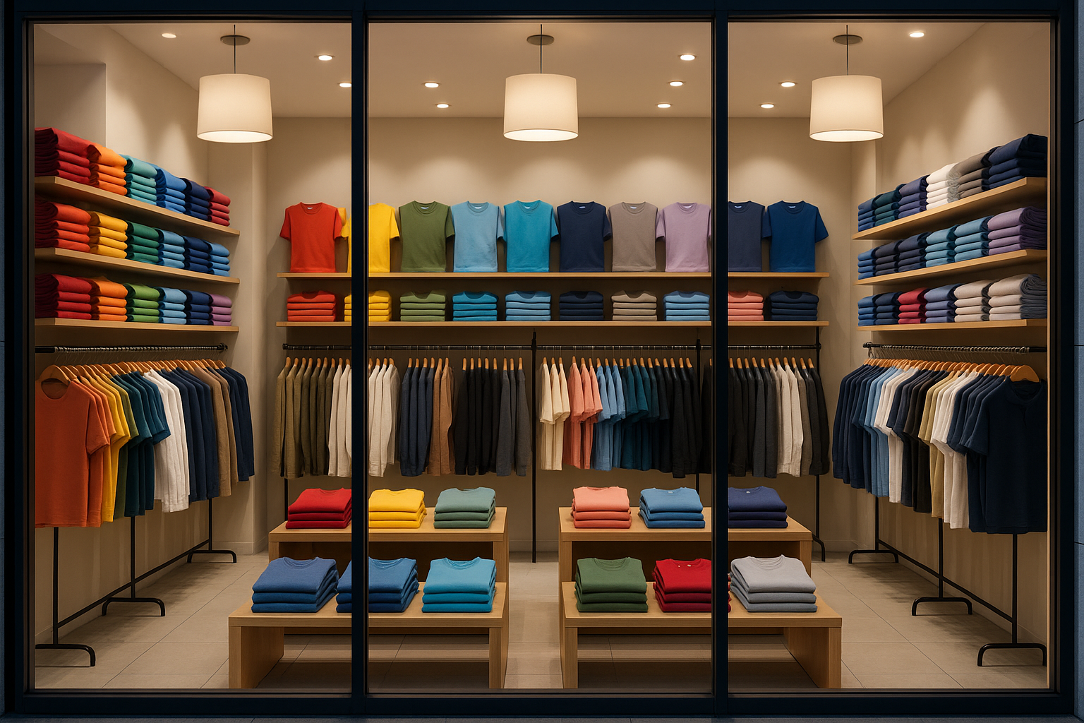 for t shirts an paints store the front picture